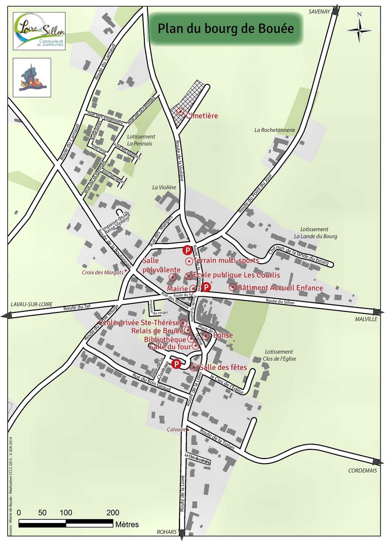 Plan du bourg de Bouée